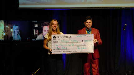 Alayna Ackley and Kyle Peterson, deputy director of the Beyond program