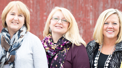 Becky Kuhn, Deidre Sizer, and Kim Ahlgrim from The Cove.