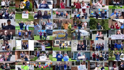 Group celebration of the class of 2020