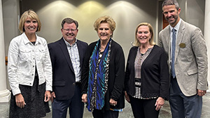 Dr. Janice Supplee, Dr. Jeffery Bates, Lucy Malmberg, Gloria Bartow, and Dr. Thad Franz.