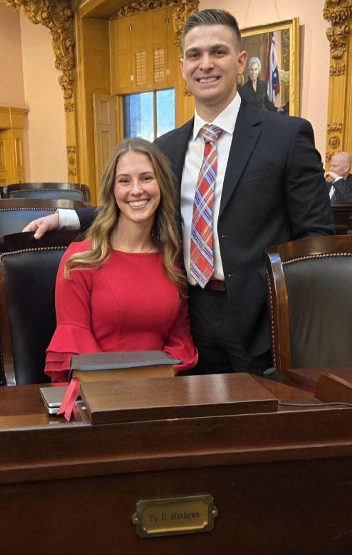 Ohio Representative Ty Mathews and wife