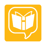 Book inside conversation bubble