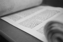 blackandwhitepictureofacloseupoftheTorahScroll